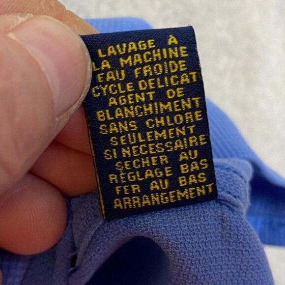 Toscano Mens Shirt XL Blue 100% Silk Short-Sleeve Button-Up - Picture 10 of 12